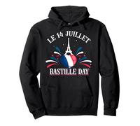 Le 14 Juillet Bastille Day French Flag Heart July 14 Pullover Hoodie