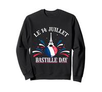 Le 14 Juillet Bastille Day French Flag Heart July 14 Sweatshirt