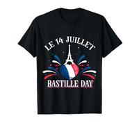 Le 14 Juillet Bastille Day French Flag Heart July 14 T-Shirt