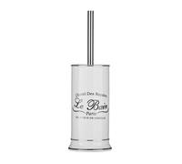 Le Bain White Ceramic Free Standing Toilet Brush and Holder Bathroom Cleaning