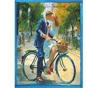 Le Baiser Sur Deux Roues: The Kiss on Two Wheels | Emily Dunckley | Original Art | Notebook | 8.5 x 11 inches | 100 pages