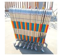 le Ber, Flexible Stainless Steel Driveway Gate with Wheels, Retractable Gate for Visitor Control in Gas, Schools, Shopping Centers, Silver, 1.1 x (3.6 x 9.8ft)