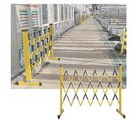 le Ber, Industrial GFK Safe Gate, Retractable Traffic Fence for Outdoor Construct, Ga Gate, Black+Yellow 3.9FT x 29.5FT