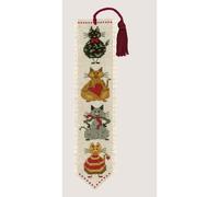 Le Bonheur des Dames bookmark counted cross stitch kit "Funny Cat", 5x20cm, DIY