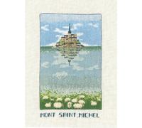 Le Bonheur des Dames counted cross stitch kit "Mont St Michel", 11x19cm, DIY