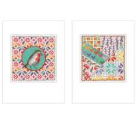 Le Bonheur des Dames Greeting Cards Set of 2 Cross Stitch Embroidery Kit