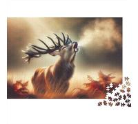 Le Brame Du Cerf 1000-Piece Puzzle for Adults, 52x38cm/1000pcs; Smooth White Card with Reduced Dust; for Progress Whenever Time Allows