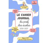 Le cahier-journal du prof des écoles: vue semaine, toutes zones, postes fractionnés