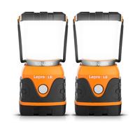 LE Camping Lantern Battery Powered, 1000lm Dimmable Camping Lights, 2-Pack | Super Bright Warm & Cool White Tent Lights, Emergency Battery Lantern for Power Cuts, Ideal for Hiking, D Batteries Required