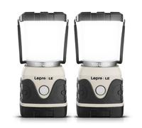 LE Camping Lantern Battery Powered, 1000lm Dimmable Camping Lights, 2-Pack | Super Bright Warm & Cool White Tent Lights, Emergency Battery Lantern for Power Cuts, Ideal for Hiking, D Batteries Required