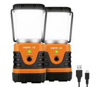 LE Camping Light Rechargeable, 1000 Lumen, Warm & Cool Light, 2-Pack | 4400mAh Power Bank, Type-C USB, Super Bright Dimmable Camping Lantern, Rechargeable Lantern for Power Cuts, Emergency, Tents