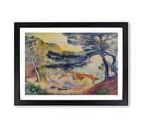 Le Cap Layet by Henri-Edmond Cross Framed Print | A2 Black Framed Wall Art | Ready to Hang | Modern Religious Picture | Living Room Bedroom Lounge Office