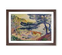 Le Cap Layet by Henri-Edmond Cross Framed Print | A2 Walnut Framed Wall Art | Ready to Hang | Modern Religious Picture | Living Room Bedroom Lounge Office