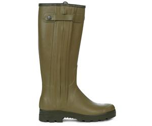 Le Chameau Chasseur Cuir Leather Lined Wellies - 41cm Fit - Green - Size: EU42