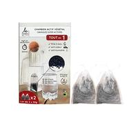 Le Charbon Actif Français Filter Refill Bags 2X30g - Reducing Chlorine, Heavy Metals, Bad Taste - 100% Natural Activated Charcoal - Made in France