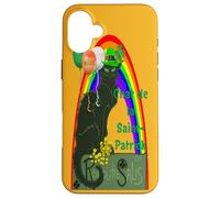 Le Chat Noir De La St Patricks Day Fun Case for iPhone 16 Plus