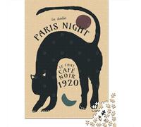 Le Chat Noir Jigsaw Puzzle for Adults, 1000 Pieces, 52x38cm/1000pcs, White Cardboard Pieces, Screen-Free Leisure And Family Time