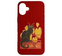 Le Chat Noir Romantic Day Vector Art Cut Out Case for iPhone 16 Plus