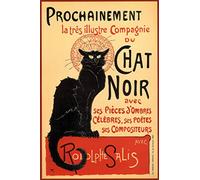 Le Chat Noir The Black Cat Vintage Advertisement Poster 30x46 cm inch | American Made In The USA, Cool Wall Art, French Nouveau 1920 Prints