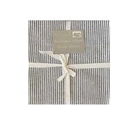 Le Chateau Set of 6 Black Woven Stripe Tea Towels Black