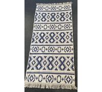 Le Chateau Stunning Kasbah Rug in Navy Blue 80cm x 150cm Fringed Details