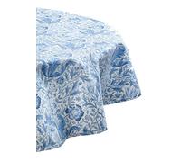 William Morris Compton Fabric Circle Tablecloth Le Chateau Textiles Blue One Size
