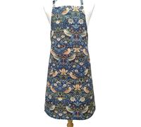 William Morris Navy Strawberry Thief Fabric Apron