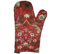 William Morris Strawberry Thief Red Single Oven Mitt
