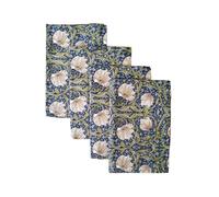 Le Chateau Textiles William Morris Set of 4 Pimpernel Charcoal Napkins Le Chateau Textiles Multicolor