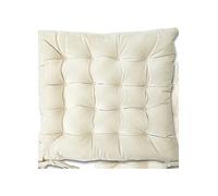 Emma Barclay Velvet Holland Luxury Seat Pad in Cream - 16x16 (40x40cm)