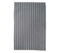 Le Chateau Woven Butchers Stripe Set of 4 Grey Tea Towels White