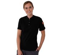 Le Chef Men's Pique Chef Shirt in Black | Size: Large Le Chef Black L