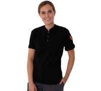 Le Chef Men's Piqué Knitted Chef Shirt in Black | Size: Small Le Chef Black S