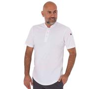 Le Chef Men's Piqué Knitted Chef Shirt in White | Size: Large Le Chef White L