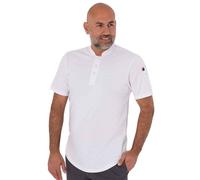 Le Chef Men's Piqué Knitted Chef Shirt in White | Size: Small Le Chef White S