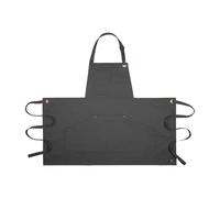 Le Chef Utility Bibbed Short Apron in Grey Le Chef Grey