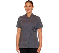 Le Chef Women's Asymmetric Chef Jacket in Grey | Size: 12 Le Chef Grey 12