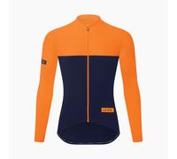 Le Col Sport Long Sleeve Block Jersey - M - Navy/Saffron