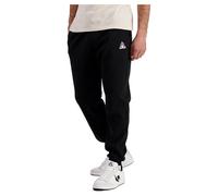 Le Coq Sportif - ESS Pant Loose N°2 M - Double Sided Polyester Cotton Trousers Loose Fit Bottom Comfortable Elastic Waist Drawstring - Size M - Black