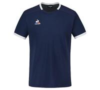 Le Coq Sportif Men's Tennis Tee Ss N°5 M Dress Blues/New Opti T-Shirt, Optical White, S