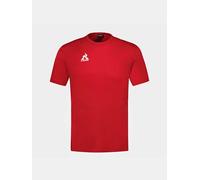 Le Coq Sportif - N°1 Men's SS Match Jersey - 100% Polyester Breathable Short Sleeve Designed for Men Sporty Daily Training - Size S - Pure Red