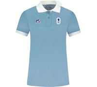 Le Coq Sportif - Polyester and Cotton Polo shirt - Polo SS N°1 W Ashley Blue for Women - Size S Blue S