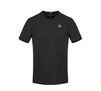 Le Coq Sportif - Tech Tee SS N°2 - Men's Technical Short-Sleeved Breathable Intensive Sports Training T-Shirt - Size S - Black - Polyester Cotton Blend