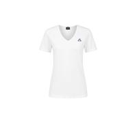 Le Coq Sportif Unisex 2510064 LE Coq Sportif - ESS Tee SS V Neck N°1 - Women's Short Sleeve V-Neck Jersey T-Shirt 100% Cotton 140g Soft Classic Fit - Embroidered Logo - Size S - White (Pack of 1)