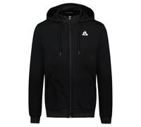 Le Coq Sportif Women's Hooded Sweatshirt, Black/Orange Perf, L