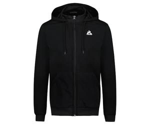 Le Coq Sportif Women's Hooded Sweatshirt, Black/Orange Perf, L