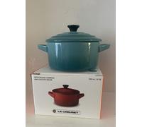 Le Creuset 10cm Mini Petite Round Casserole Cocotte - Caribbean (NEW)