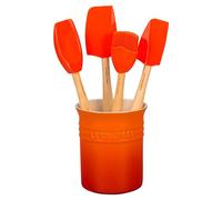 LE CREUSET 1L Classic Crock with 4 Jewel Spatulas Volcanic - 4c Box