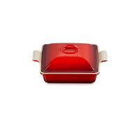 Le Creuset 23cm Deep Square Dish With Lid Cerise