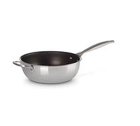 Le Creuset 3-Ply Plus Stainless Steel 24cm Chef's Pan, with Lid, 96601424001700